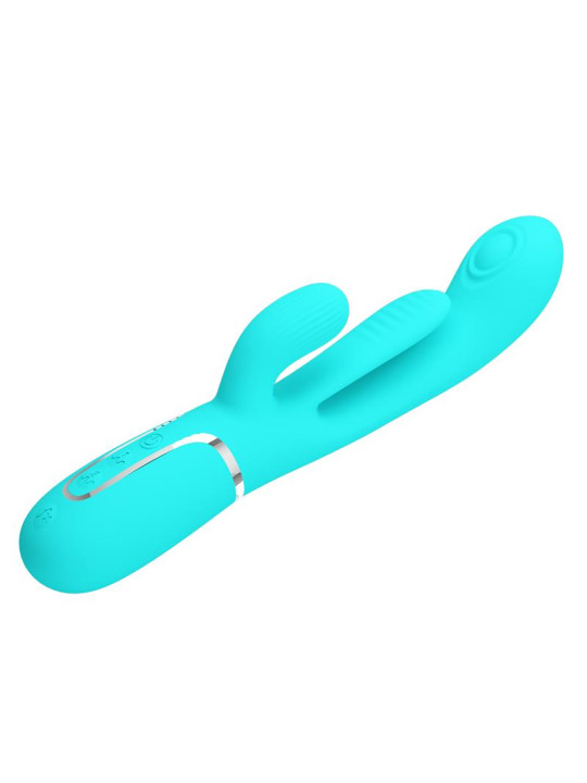 Shania Vibrador con Lengua y Thumping Turquesa