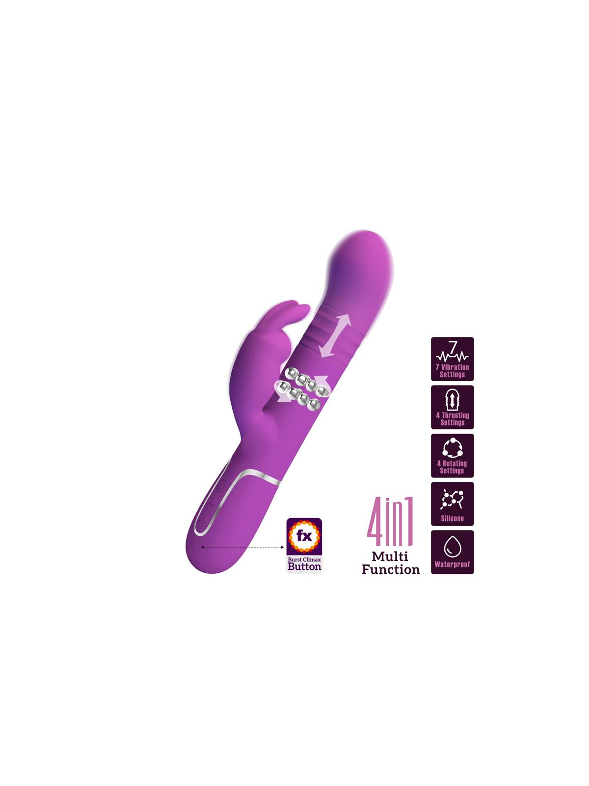 Coale Vibrador con Bolas Rotatorias y Up and Down