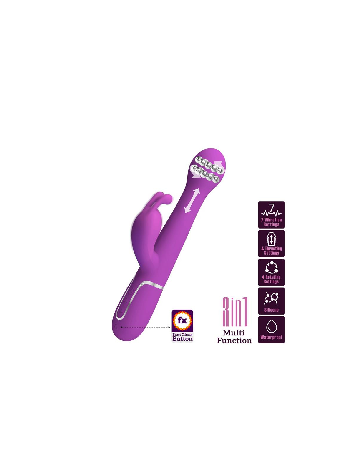 Dejon Vibrador con Thrusting y Rotación Twinkled