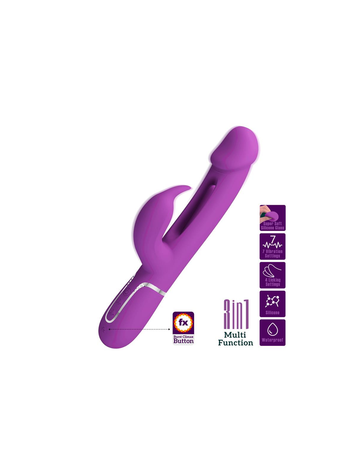 Kampas Vibrador con Lengua Lila