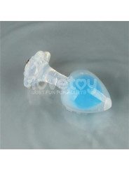 Gemoria Plug Anal Silicona Bola Interna Acero Brilla en la Oscuridad