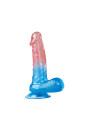 Dildo Dazzle Studs 7.5 Rosa y Azul