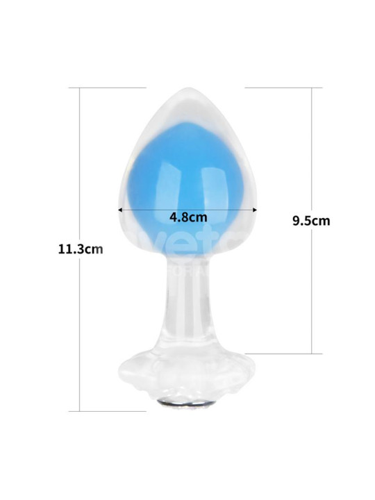 Gemoria Plug Anal Silicona Bola Interna Acero Brilla en la Oscuridad