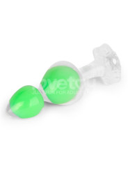 Gemoria Plug Anal Silicona Bola Interna Acero Brilla en la Oscuridad