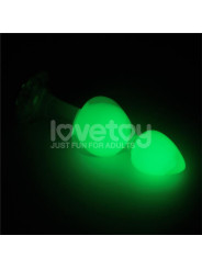 Gemoria Plug Anal Silicona Bola Interna Acero Brilla en la Oscuridad