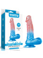 Dildo Dazzle Studs 7.5 Rosa y Azul
