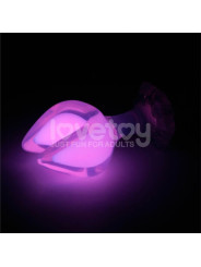 Gemoria Plug Anal Silicona Doble Punta Brilla en la Oscuridad