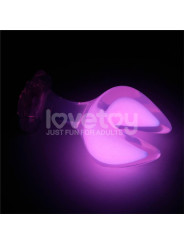 Gemoria Plug Anal Silicona Doble Punta Brilla en la Oscuridad