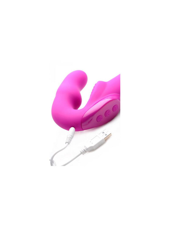 Evoke Vibrador Doble sin Arnes USB Rosa