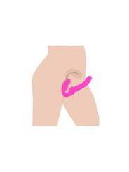 Evoke Vibrador Doble sin Arnes USB Rosa