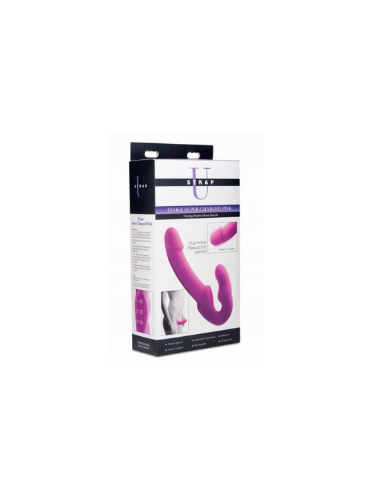 Evoke Vibrador Doble sin Arnes USB Rosa