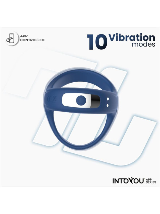 Rank Anillo Vibrador con App Azul