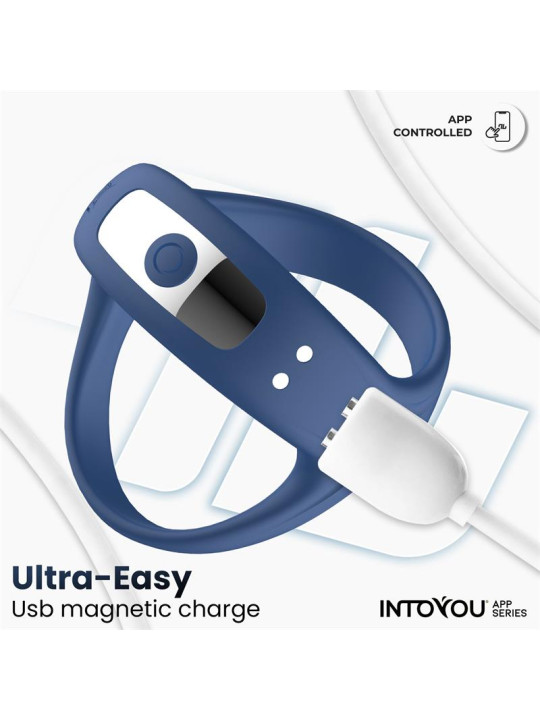 Rank Anillo Vibrador con App Azul