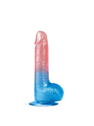 Dildo Dazzle Studs 7.5 Rosa y Azul