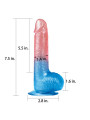 Dildo Dazzle Studs 7.5 Rosa y Azul
