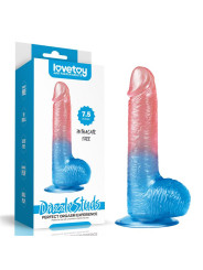 Dildo Dazzle Studs 7.5 Rosa y Azul