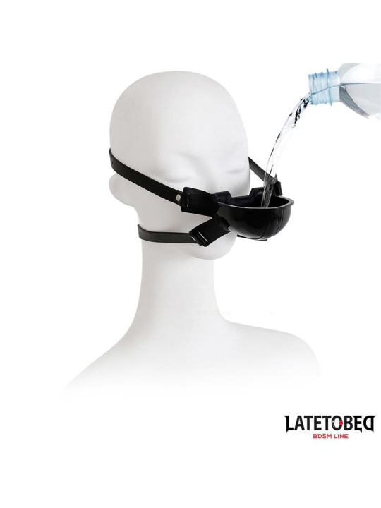Mordaza con Bebedero Negro