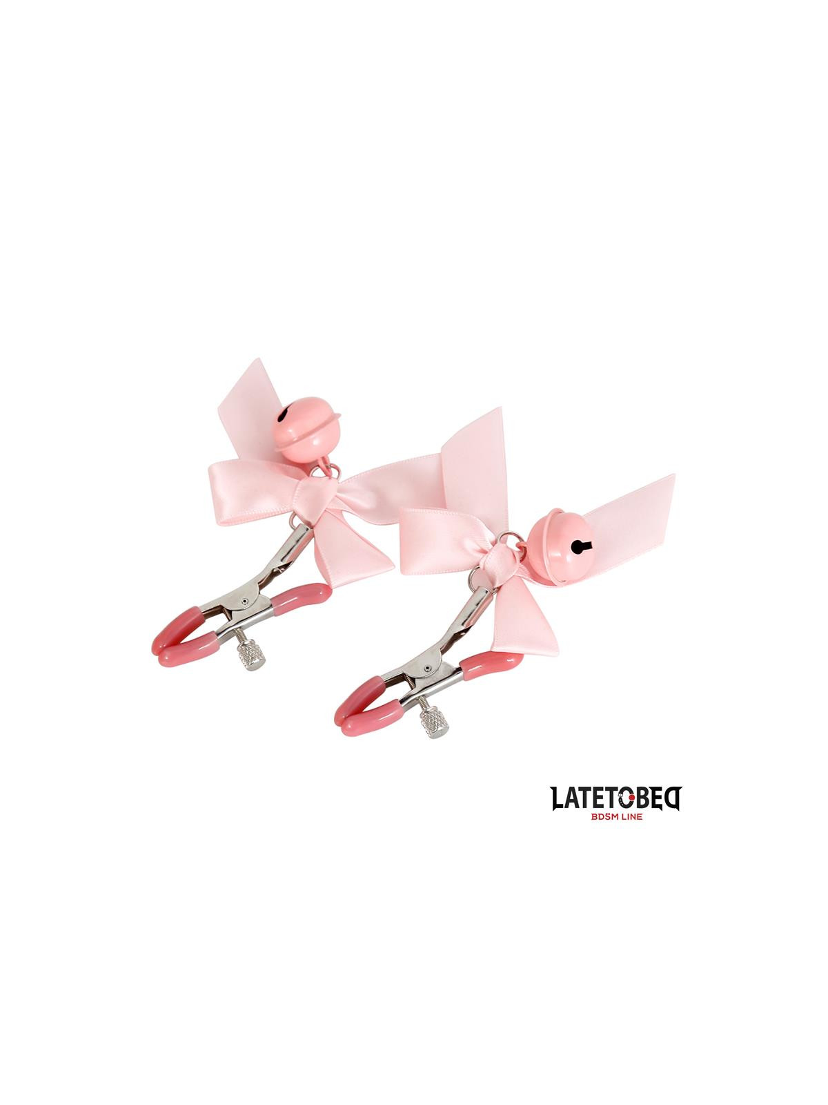 Pinzas para Pezones Lazo y Cascabel Rosa