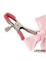 Pinzas para Pezones Lazo y Cascabel Rosa