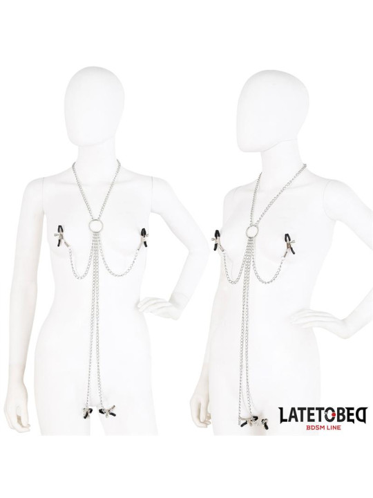 Pinzas para Pezones y Clitoris con Cadena