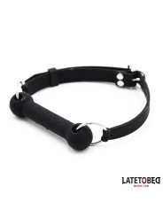 Mordaza Hueso Silicona Negro Ajustable