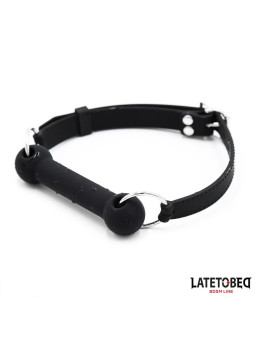 Mordaza Hueso Silicona Negro Ajustable