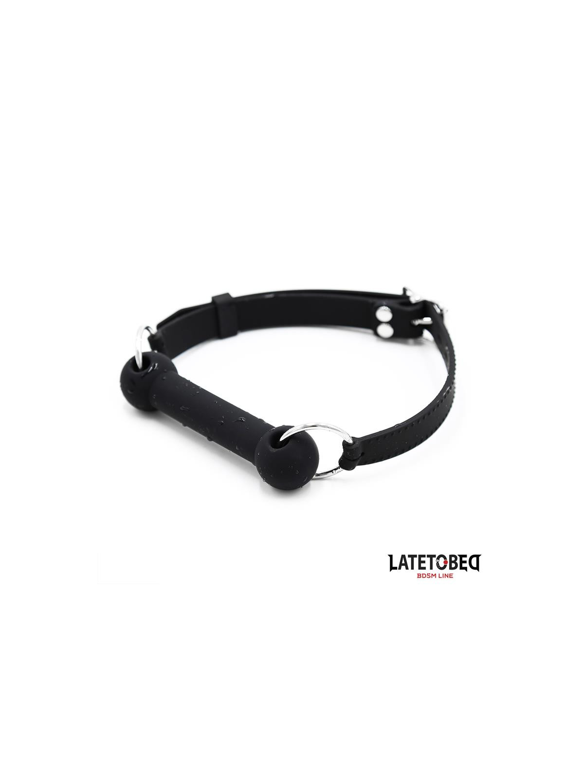 Mordaza Hueso Silicona Negro Ajustable