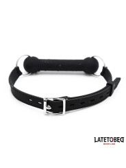 Mordaza Hueso Silicona Negro Ajustable