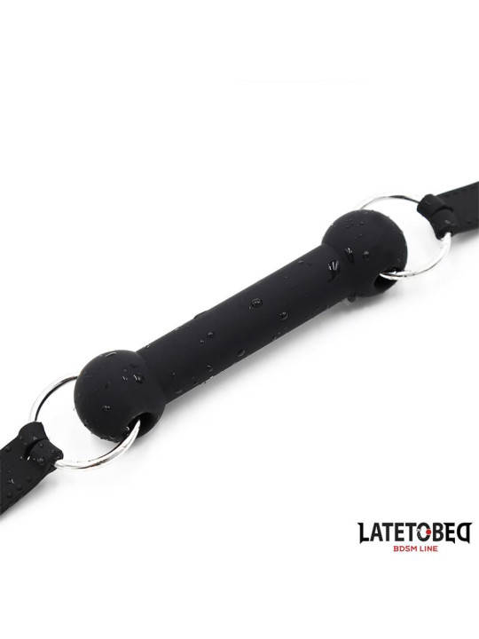 Mordaza Hueso Silicona Negro Ajustable