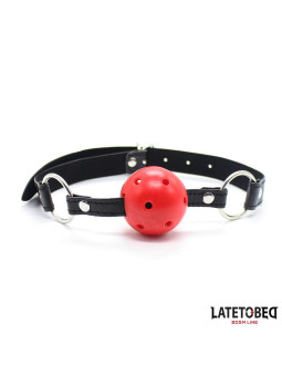 Mordaza Bola Hueca Dura Rojo