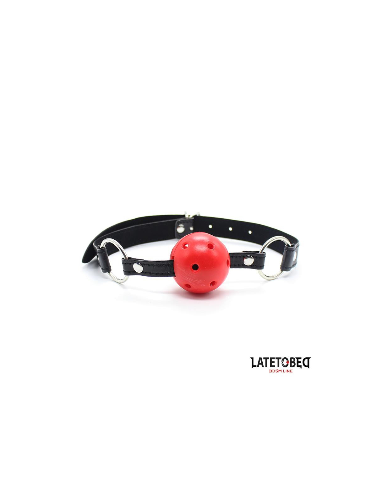 Mordaza Bola Hueca Dura Rojo