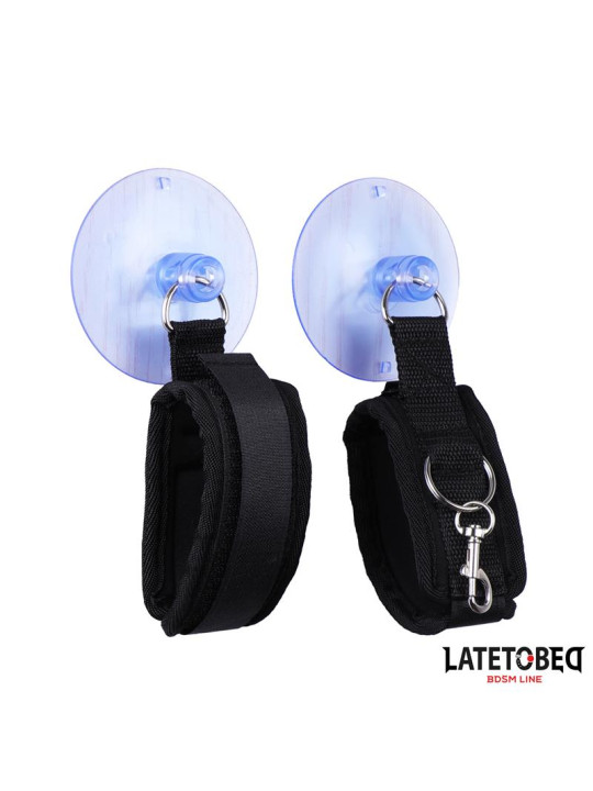 Esposas Muñecas Velcro con Ventosa Ajustable