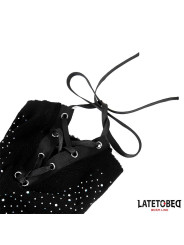 Máscara Rejilla con Brillantes y Lazo Ajustable