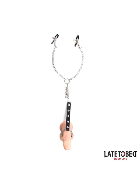 Pinzas Pezones con Anillo para Pene Talla Única