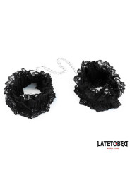Esposas para Pies de Encaje Elástico Negro