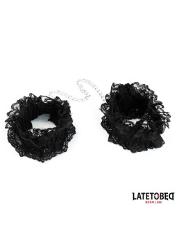 Esposas para Pies de Encaje Elástico Negro