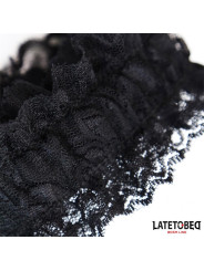 Esposas para Pies de Encaje Elástico Negro