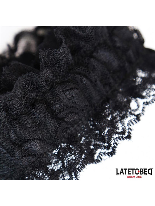 Esposas para Pies de Encaje Elástico Negro