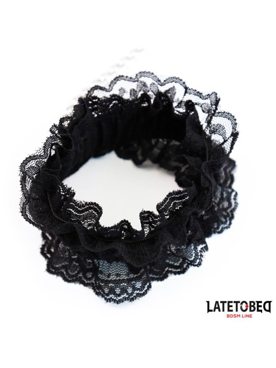 Esposas para Pies de Encaje Elástico Negro