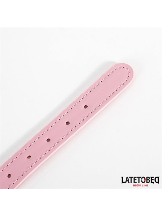 Collar con Cascabel Ajustable Rosa