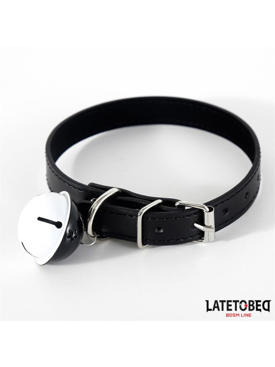 Collar con Cascabel Ajustable Negro