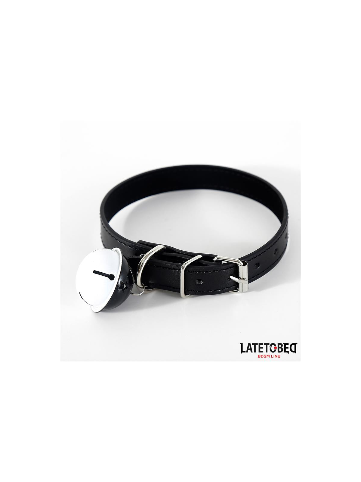 Collar con Cascabel Ajustable Negro