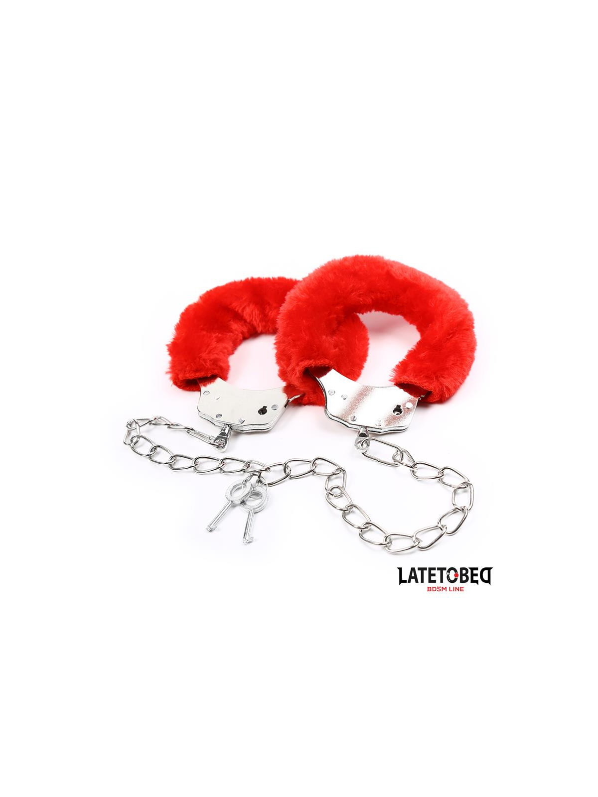 Esposas Pies Peluche Terciopelo Rojo