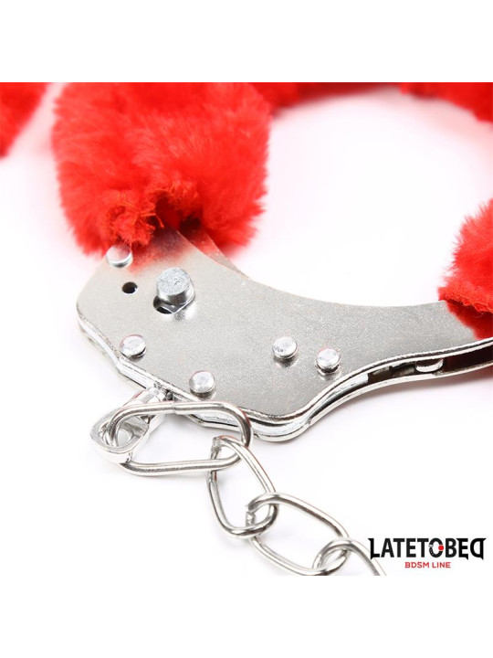 Esposas Pies Peluche Terciopelo Rojo