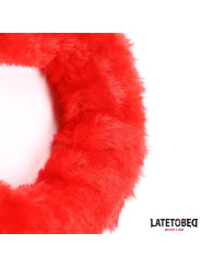 Esposas Pies Peluche Terciopelo Rojo