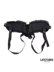 Arnés Strap On Encaje con Anillo Silicona Ajustable