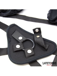 Arnés Strap On Encaje con Anillo Silicona Ajustable