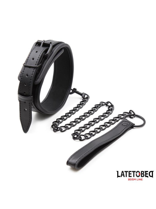 Collar y Correa Neopreno Negro