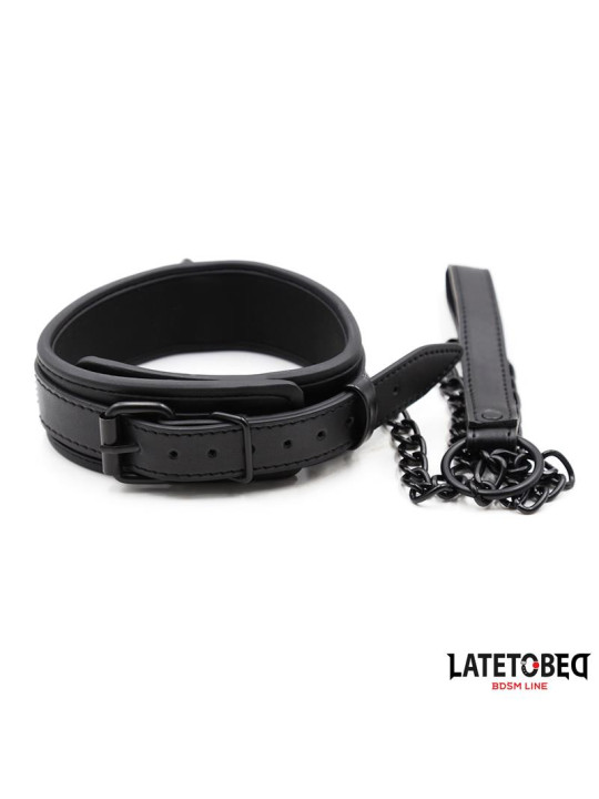 Collar y Correa Neopreno Negro