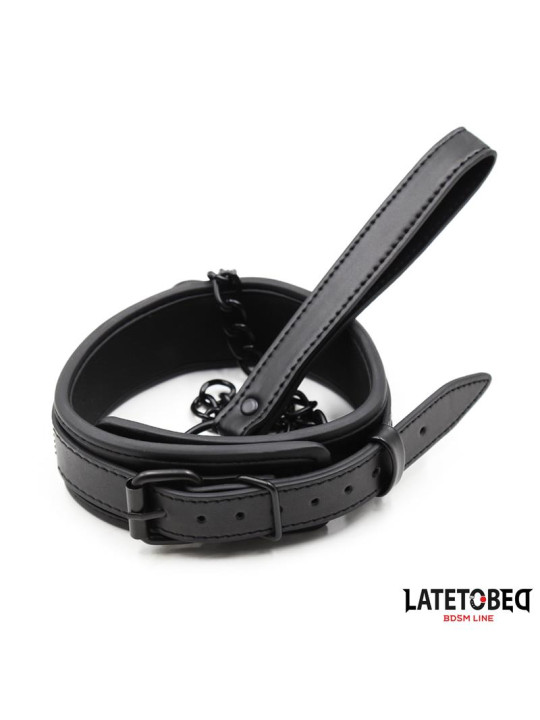 Collar y Correa Neopreno Negro